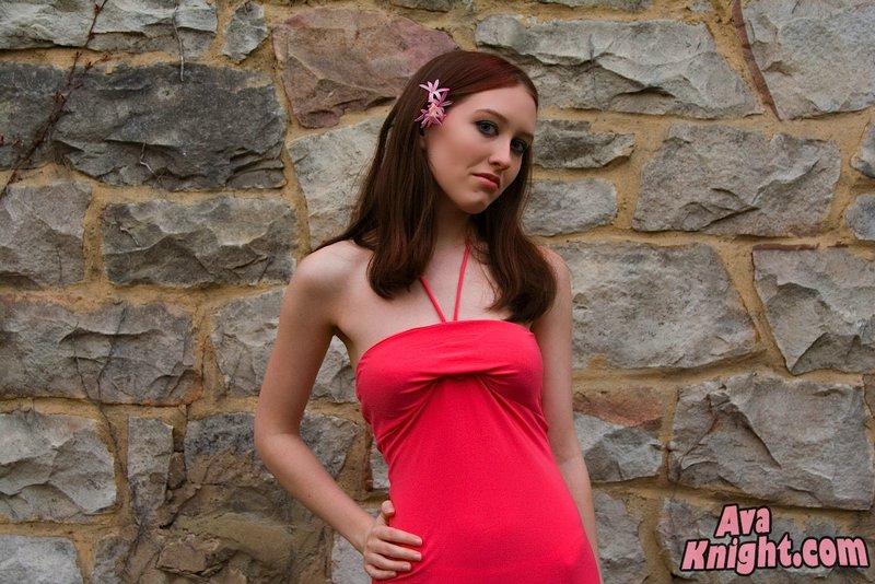 Pictures of Ava Knight teasing in a sexy pink dress #53380243