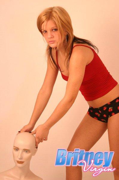 Pictures of teen Britney Virgin teasing with a mannequin #53531981