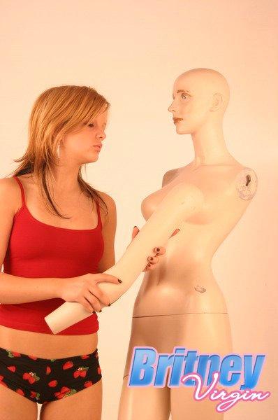 Pictures of teen Britney Virgin teasing with a mannequin #53532108