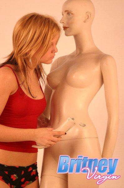 Pictures of teen Britney Virgin teasing with a mannequin #53532251