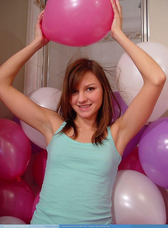 Pictures of Josie Model getting kinky with balloons #55684603
