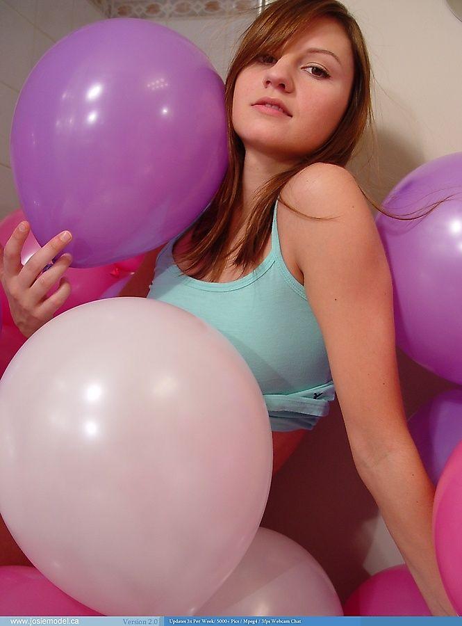 Pictures of Josie Model getting kinky with balloons #55684614
