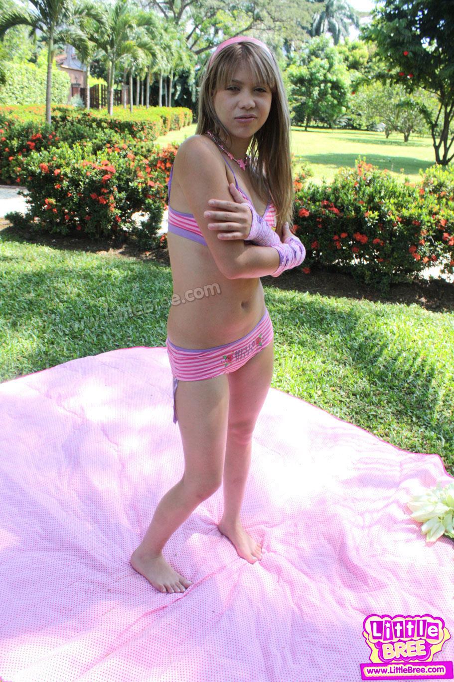 Pictures of Little Bree nude in the back yard #58996113