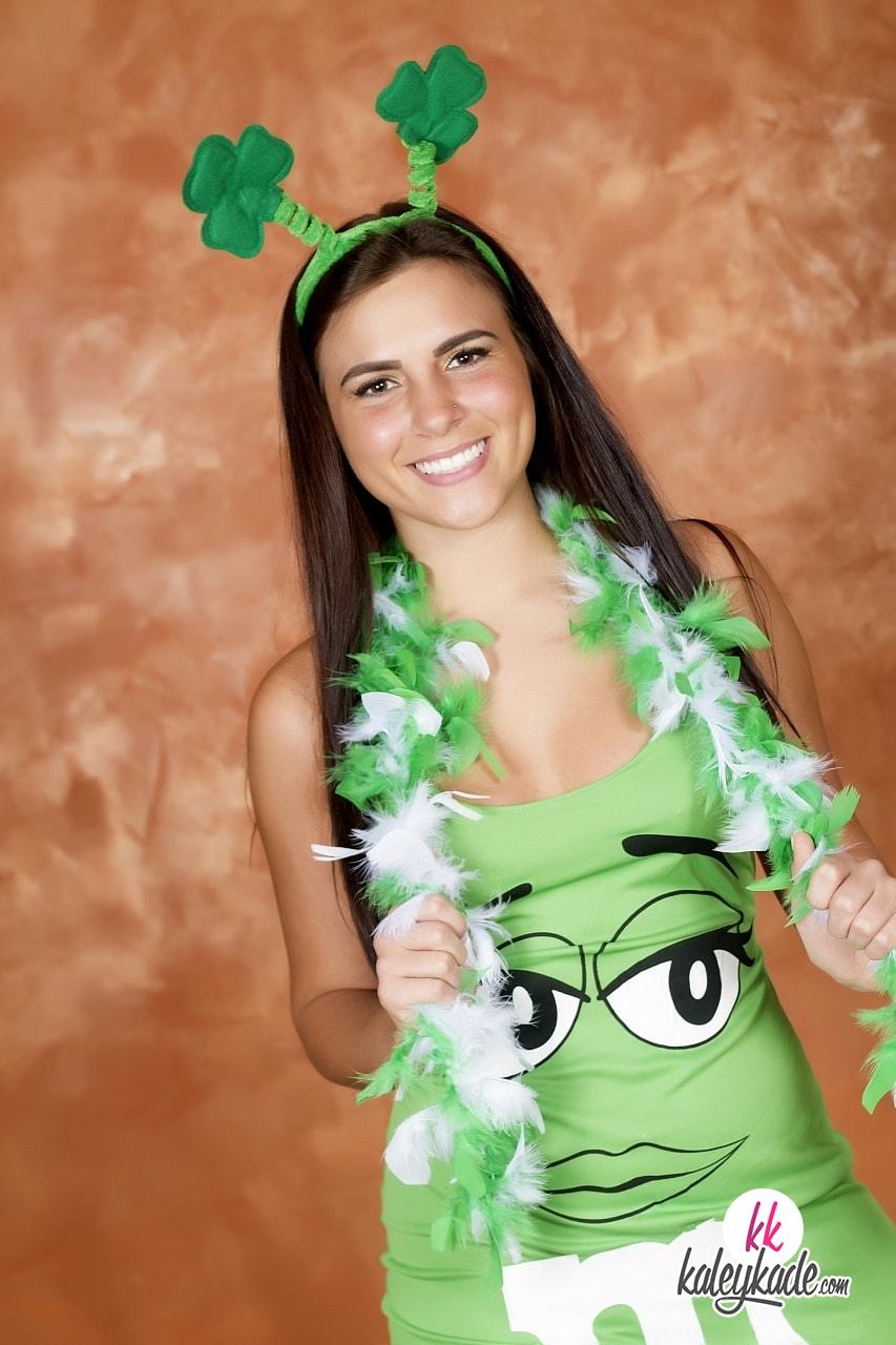 Kaley Kade dresses up as the sexiest Green MandM for St Patty's Day #55910628