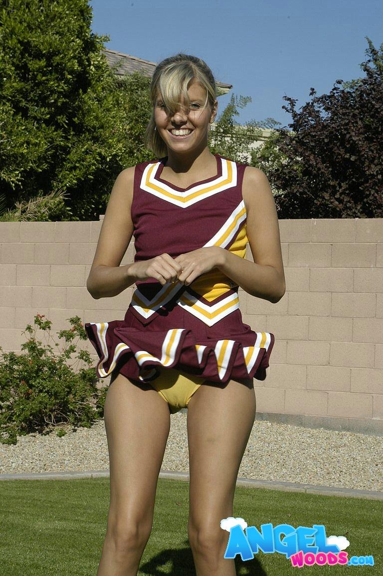 Pictures of teen Angel Woods being a naughty cheerleader #53178387
