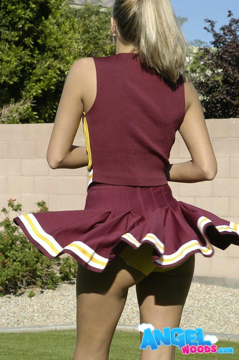 Pictures of teen Angel Woods being a naughty cheerleader #53178441