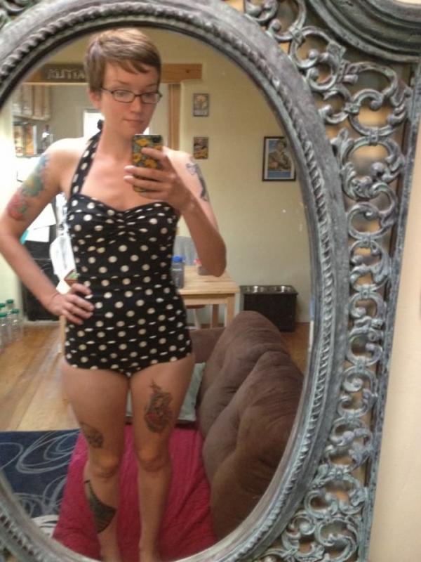 Badass alt girlfriends like showing off their inked bodies in selfpics #60249521