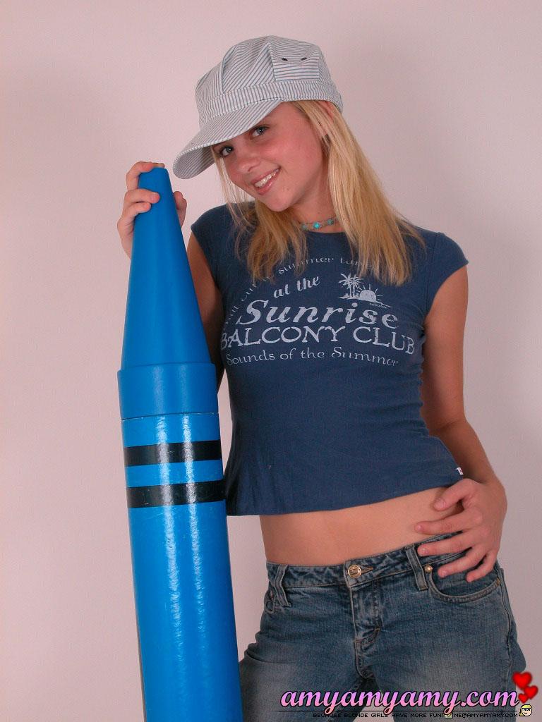 Pictures of teen girl Amy Amy Amy playing with giant crayons #53103327