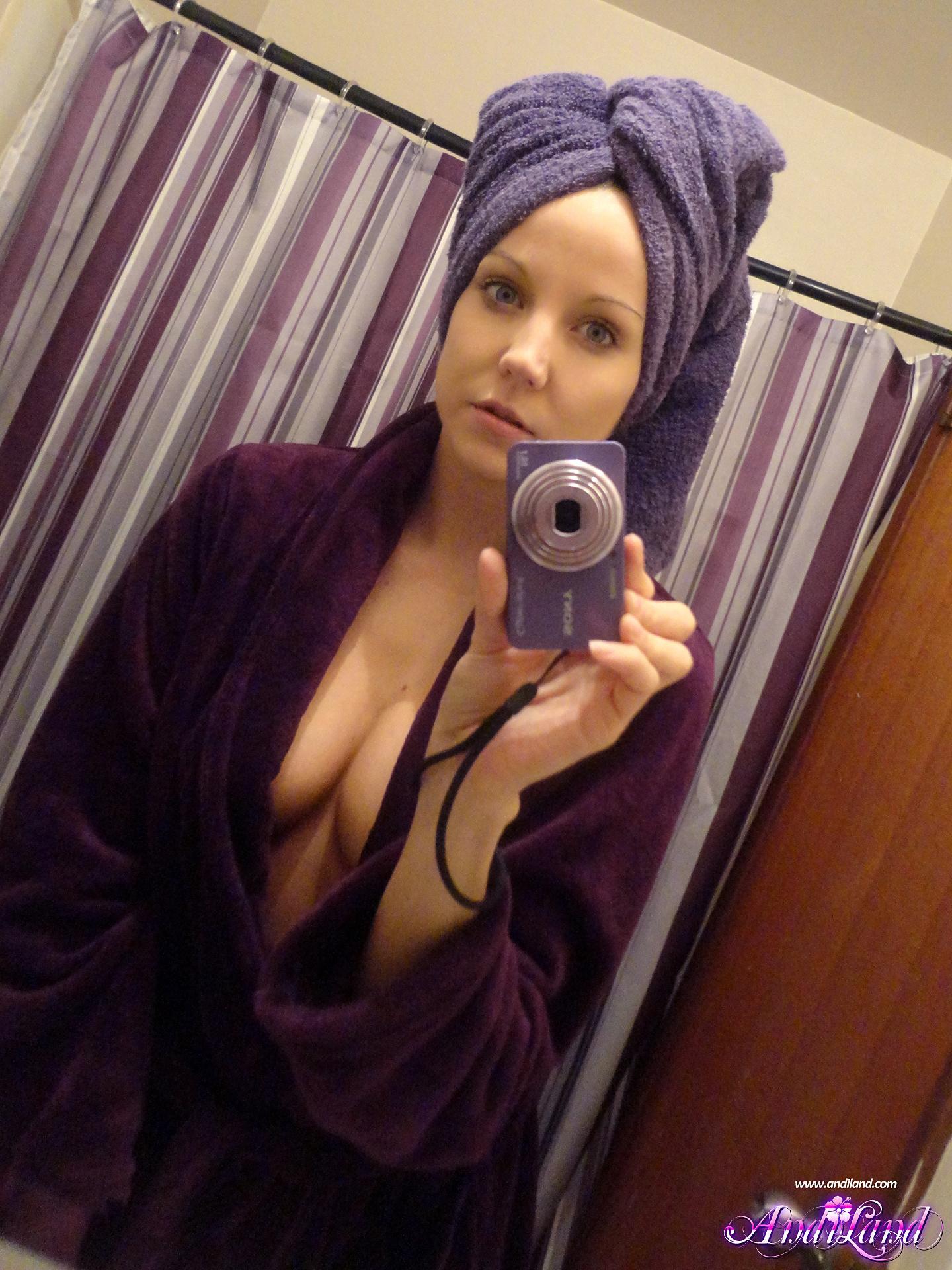 Pictures of Andi taking sexy pics of herself in the bathroom #53141023