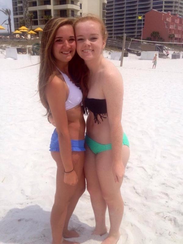 Hot college coeds show off in their sexy bikinis #60656443