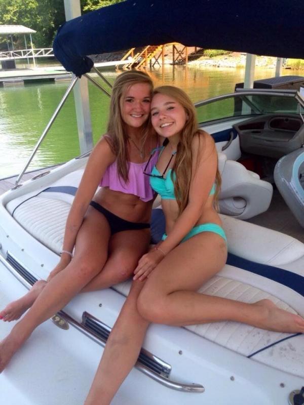 Hot college coeds show off in their sexy bikinis #60656468
