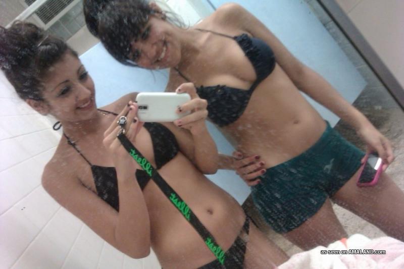 Kinky bikini teens camwhoring in a beach resort's bathroom #60919620