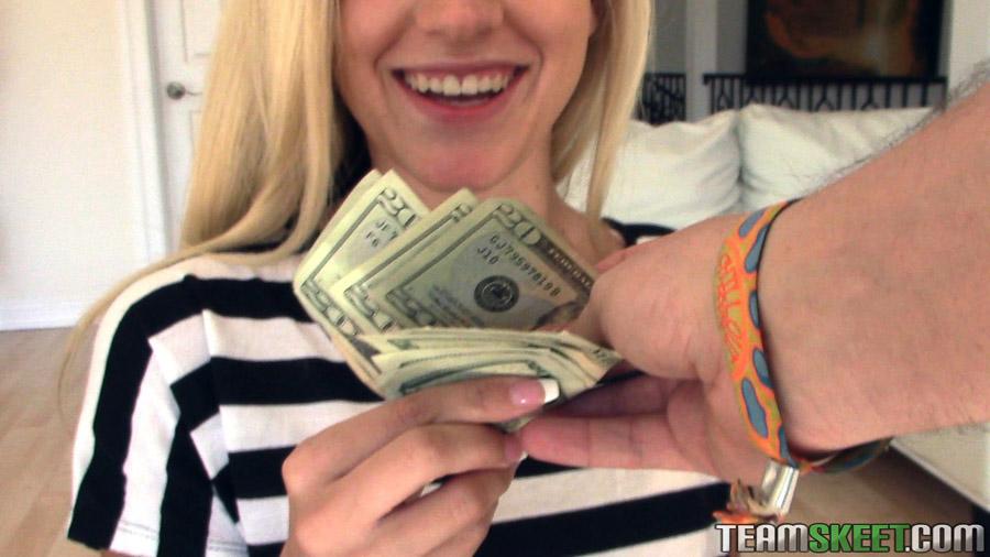 Blonde teen Bree Mitchels puts out for cash #60845208
