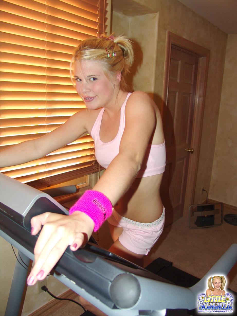 Pictures of Little Summer getting hot while she works out #59025895