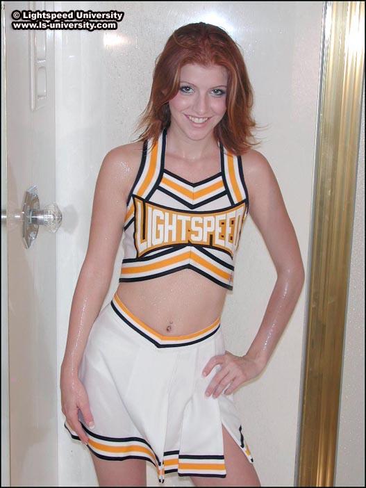 Pictures of a redhead cheerleader getting all wet #60577875