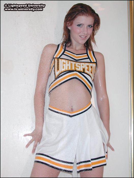 Pictures of a redhead cheerleader getting all wet #60578003