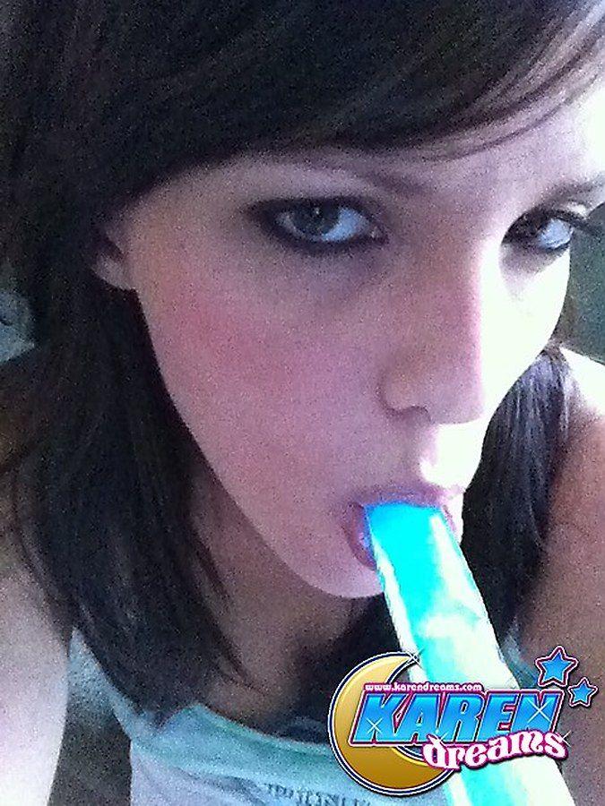 Pictures of doing hot things to a cold popsicle #57995410