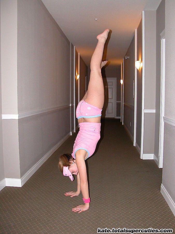 Pictures of teen cutie Katie being a tease in a hotel hallway #58053097