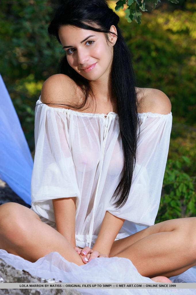 Beautiful black-haired girl Lola Marron invites you on a romantic getaway in the woods in "Lemany" #59059759