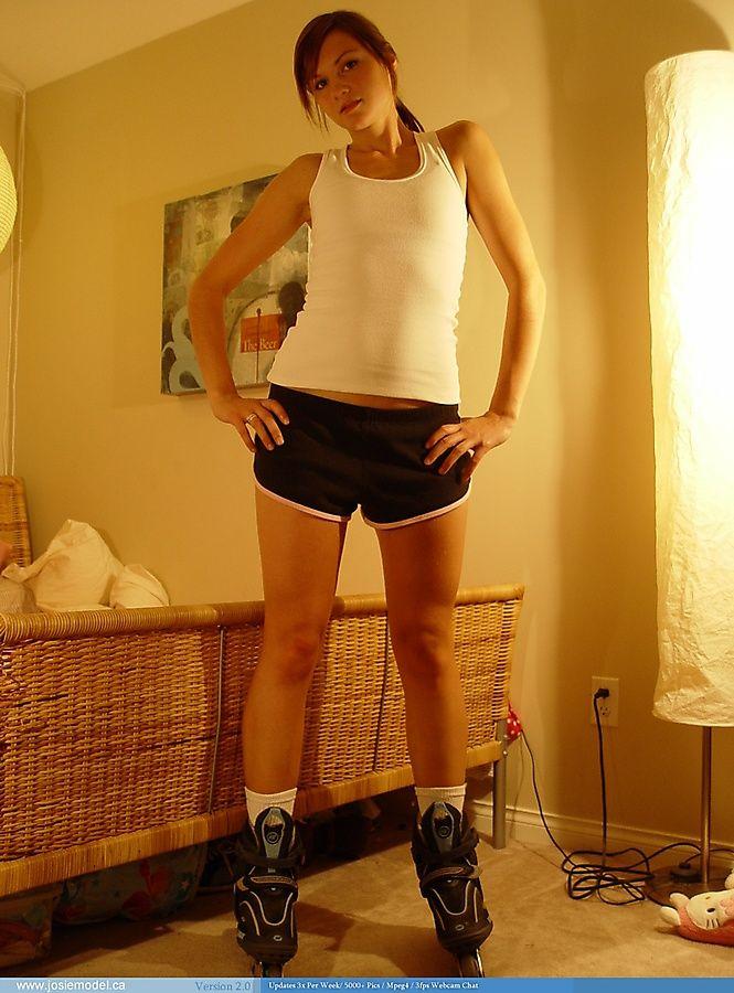 Pictures of Josie Model stripping to her roller blades #55691496