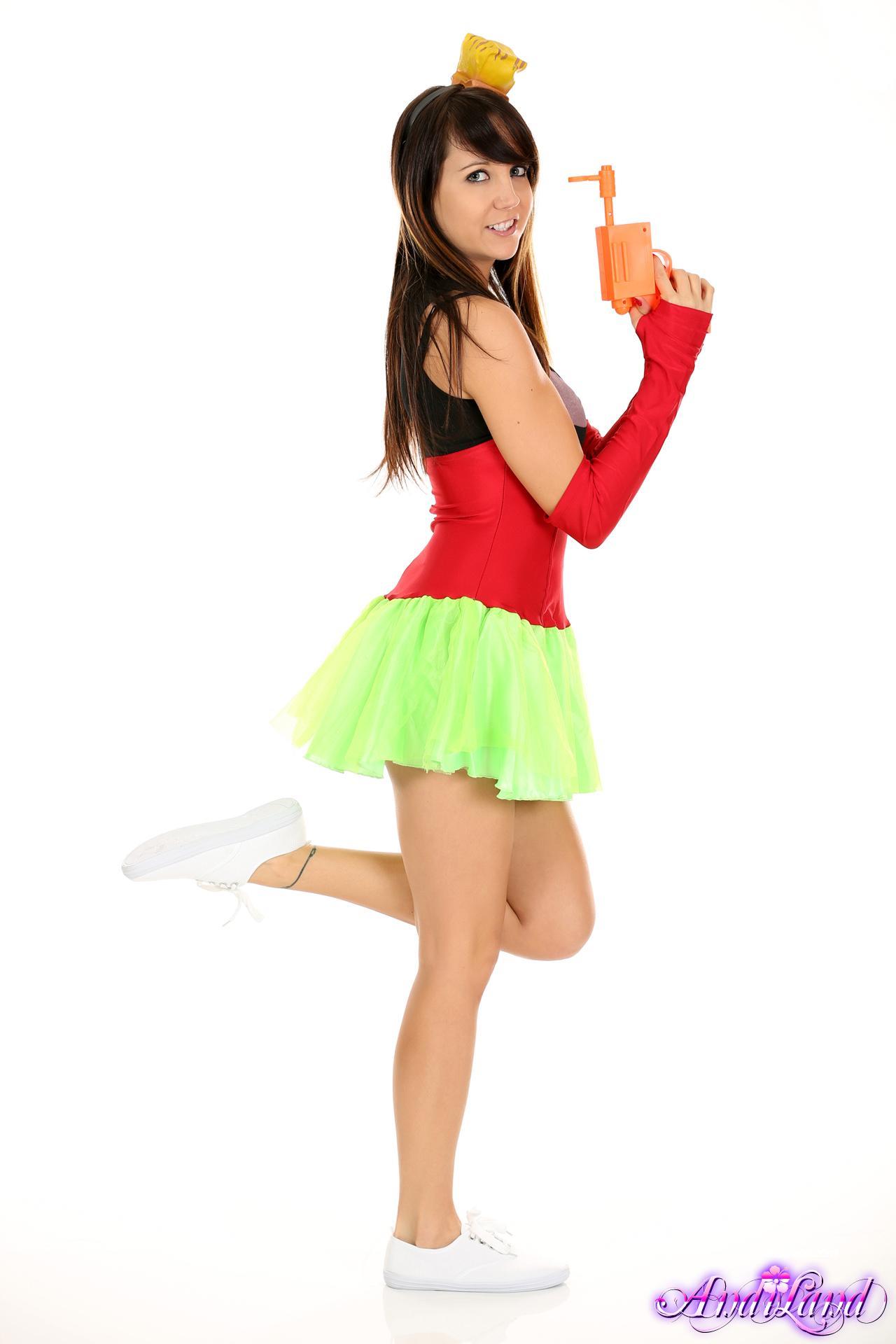 Pictures of teen girl Andi dressed up as Marvin The Martian #53141814