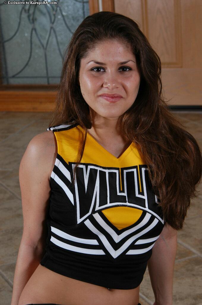 Stunning Brunette Girl Cheerleader Shows It All Off Porn Pictures Xxx