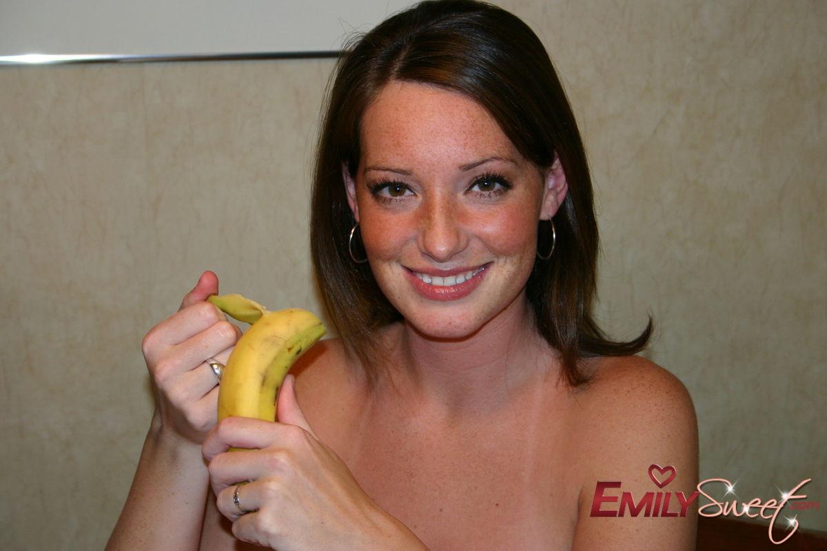 Pictures of Emily Sweet eating a banana #54242207