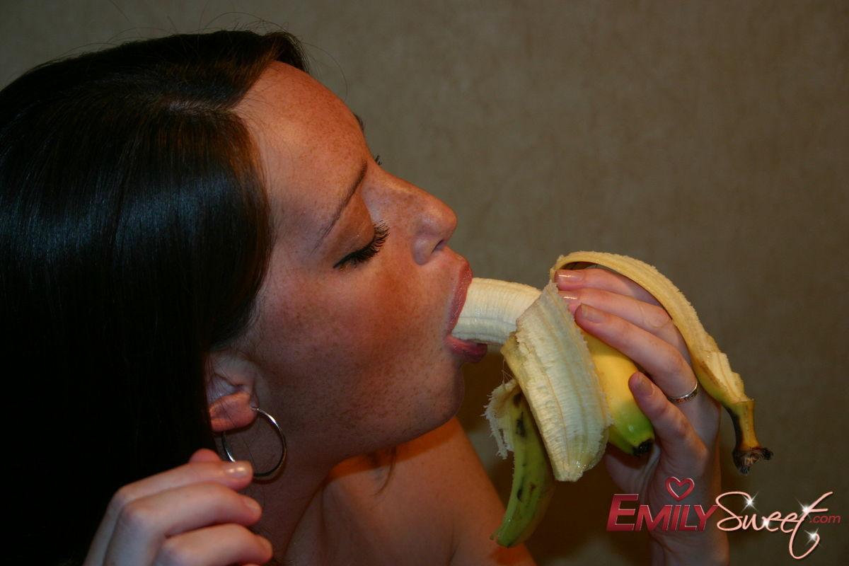 Pictures of Emily Sweet eating a banana #54242255