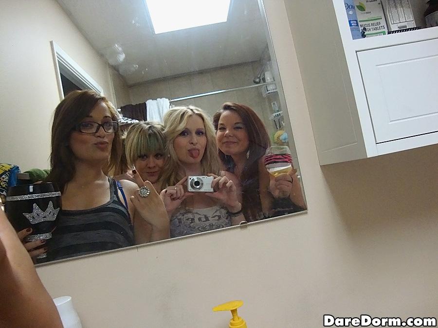 Horny college coeds go wild at a party #60334908