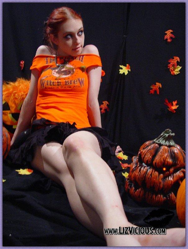 Liz Vicious nude on a spooky set #59037541