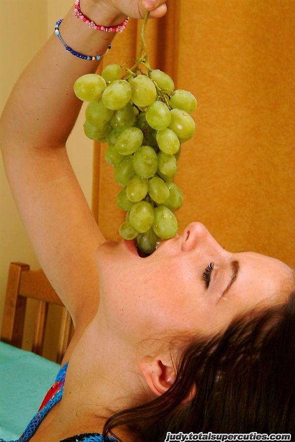Pictures of teen cutie Judy getting kinky with the grapes #55748582
