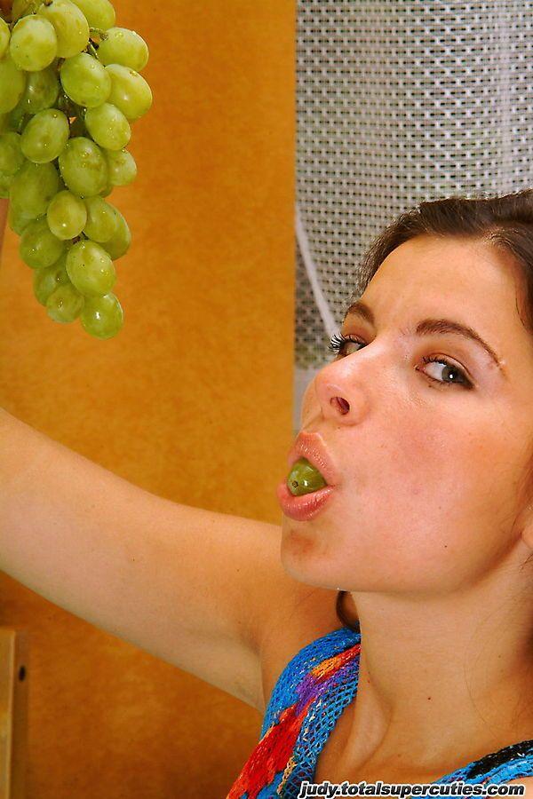 Pictures of teen cutie Judy getting kinky with the grapes #55748604