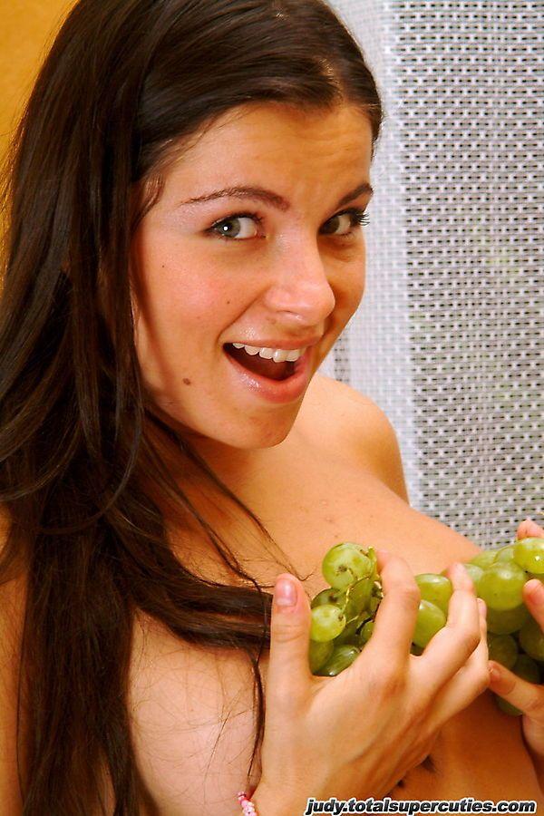 Pictures of teen cutie Judy getting kinky with the grapes #55748826