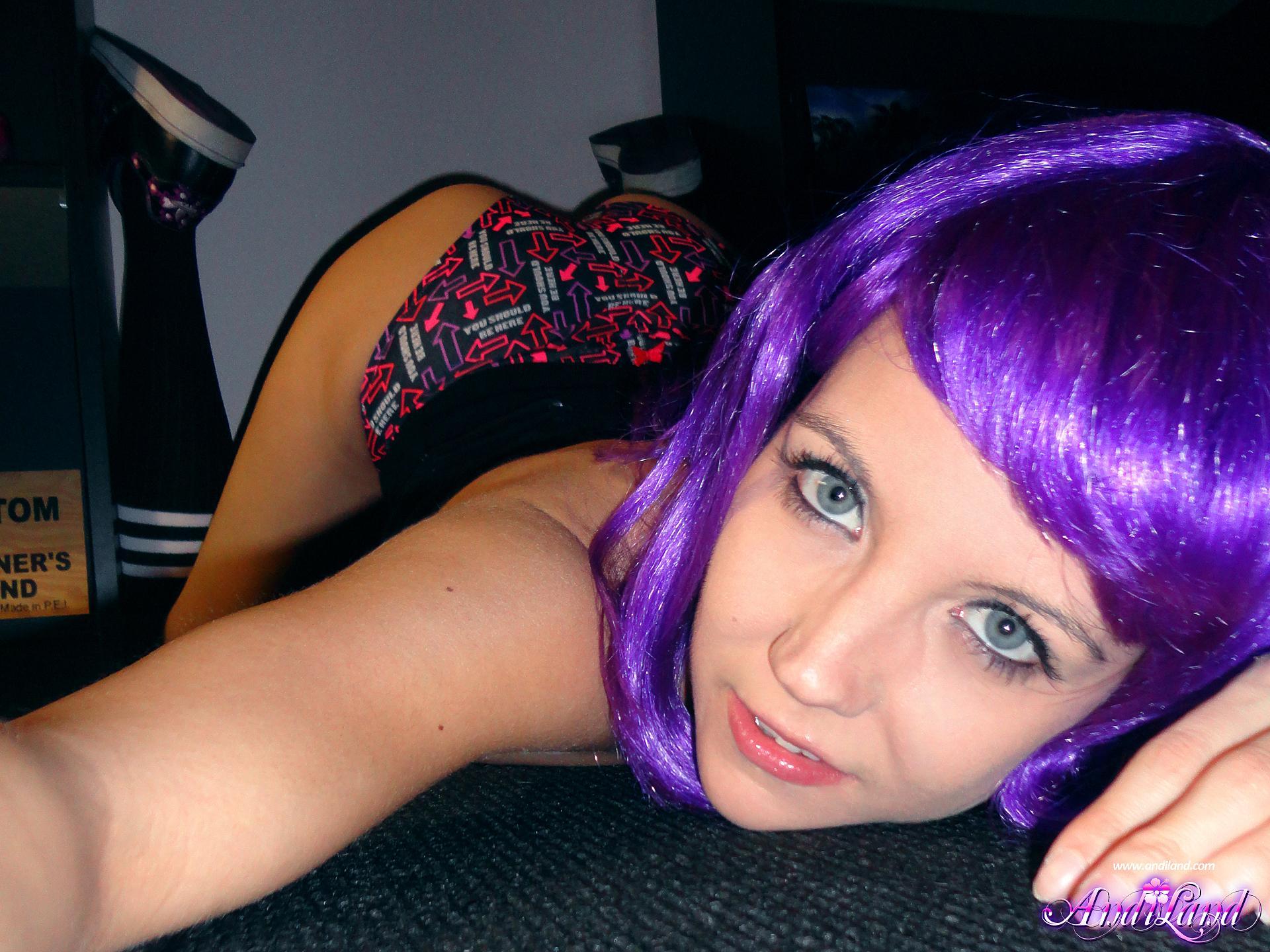 Teen hottie Andi Land gets all purple haze for you #53139230