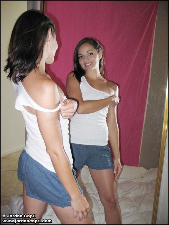 Pictures of teen babe Jordan Capri admiring herself in the mirror #55604919