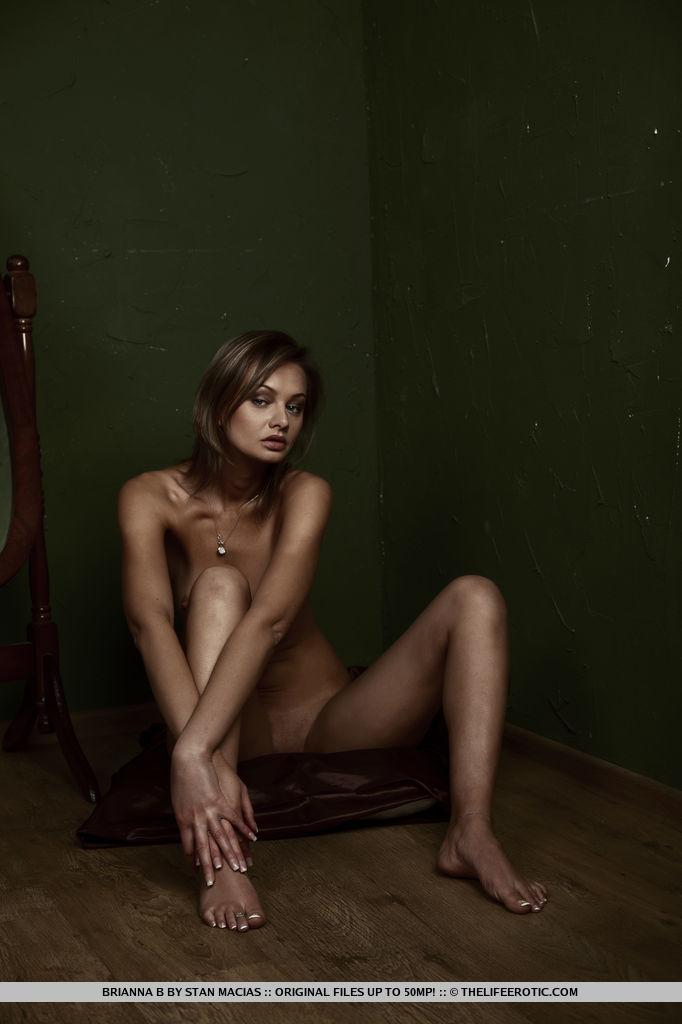 Brunette model Brianna B poses in a dark erotic set #60861316