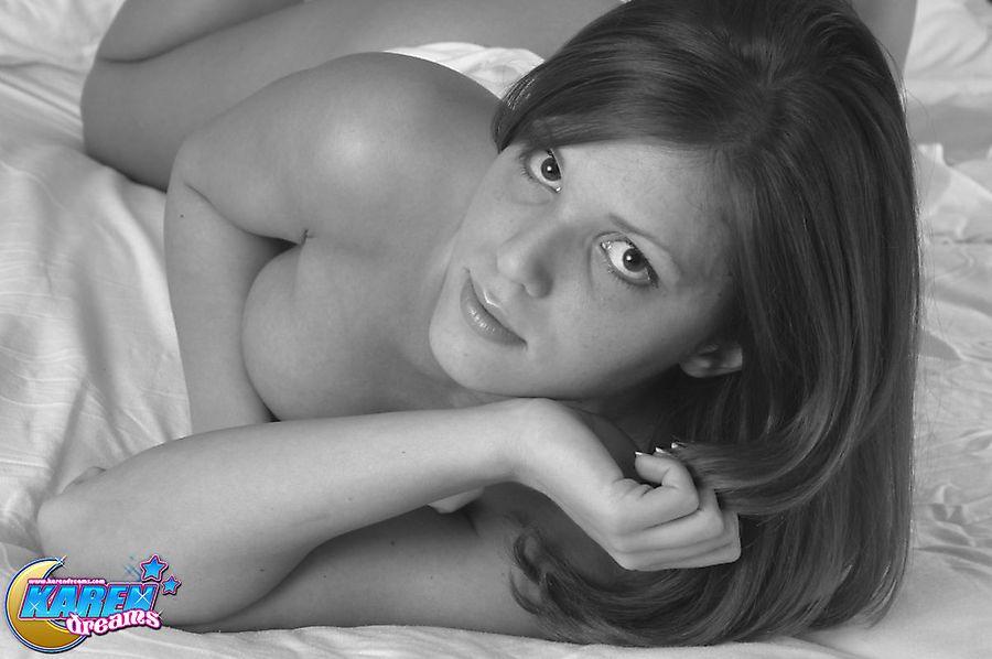 Pictures of Karen Dreams naked in black and white #57993609