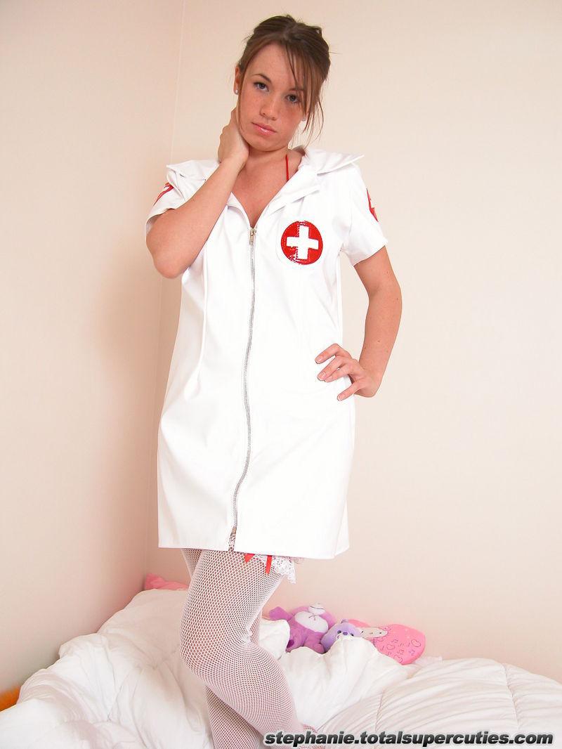 Pictures of Stephanie as a sexy nurse in stockings #60012780