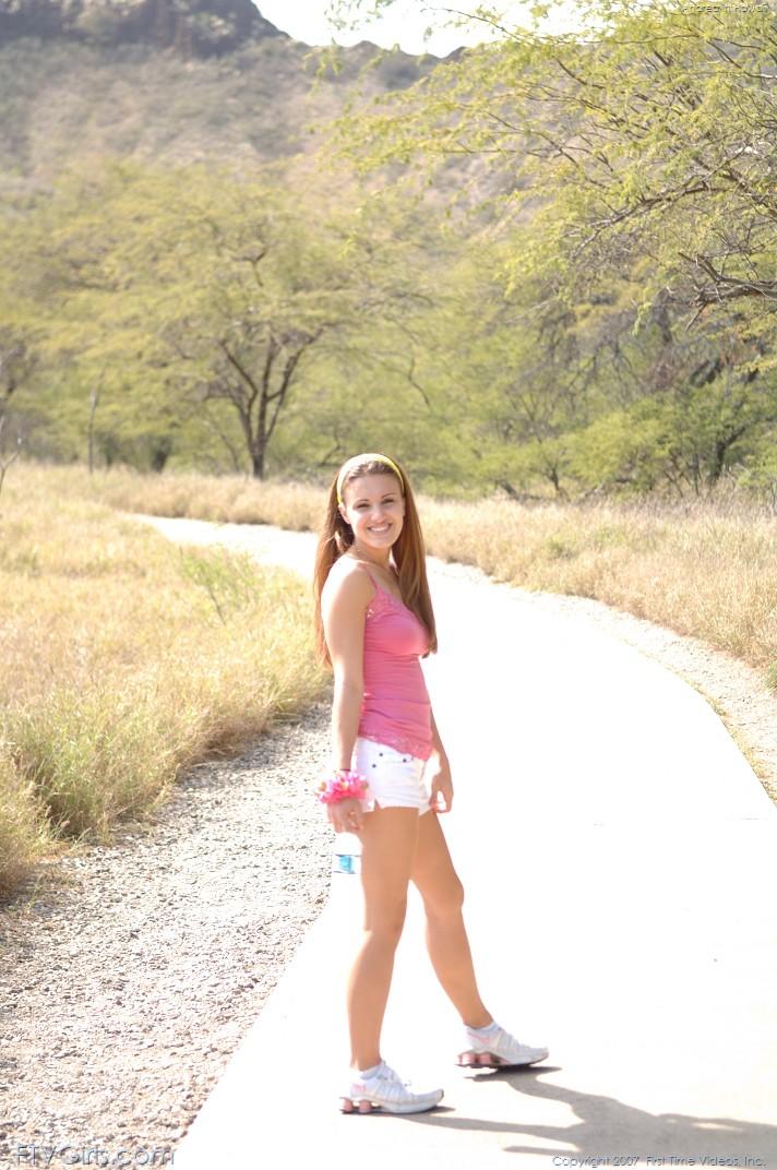Pictures of Andrea flashing on her hike #53158905