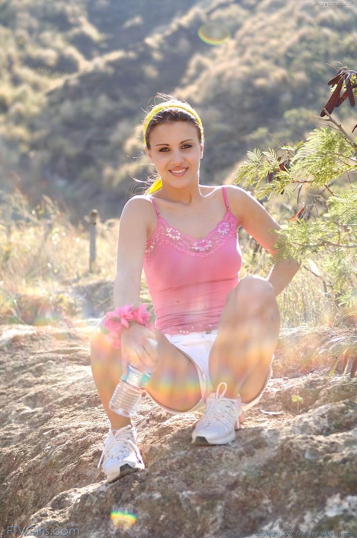 Pictures of Andrea flashing on her hike #53159226