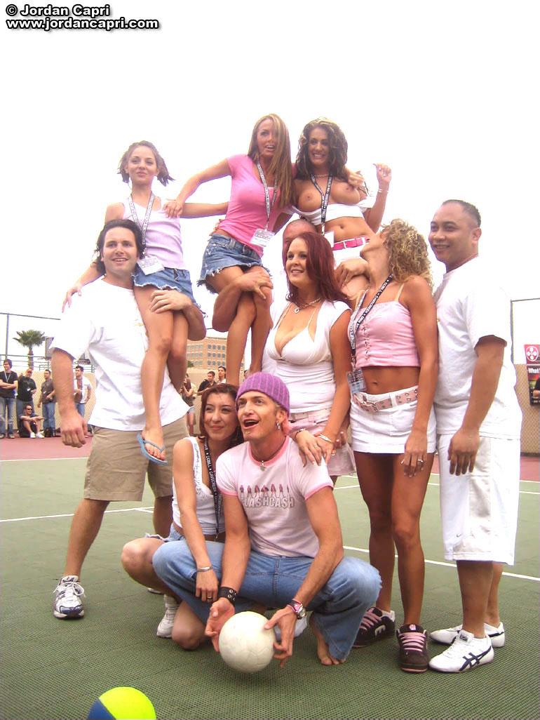 Lightspeed teens hanging out on a tennis court
 #55625610