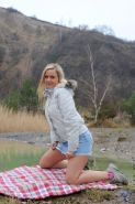 Pictures Of Blond Teen Sassy Rubbing Her Clit Outside