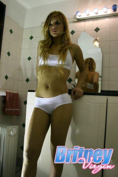 Pictures of Britney Virgin teasing in the bathroom #53533035