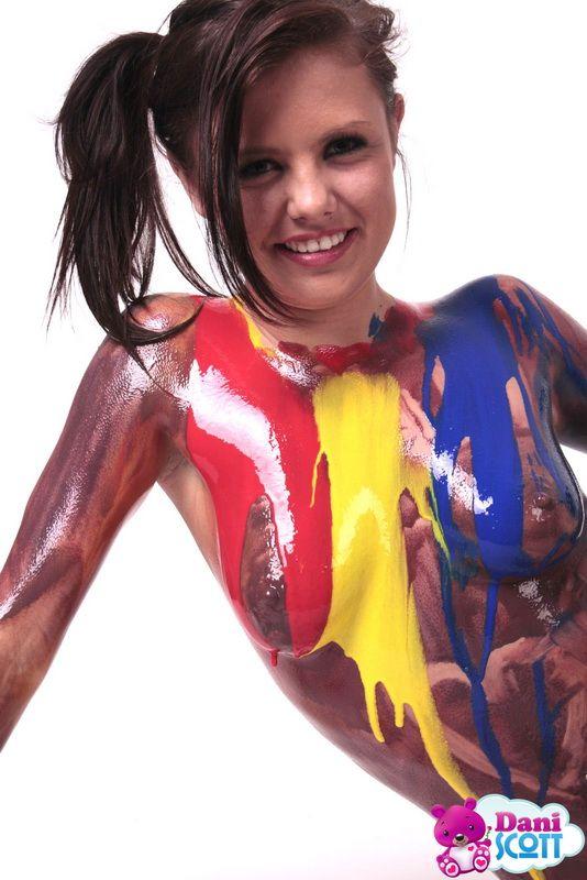 Pictures of Dani Scott getting all painted up for you #53959684