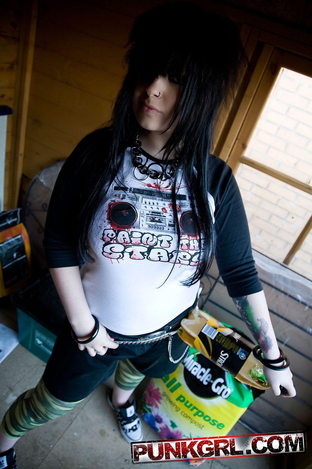 Pictures of hot emo girl Chaos Kittie showing her big titties #53746469