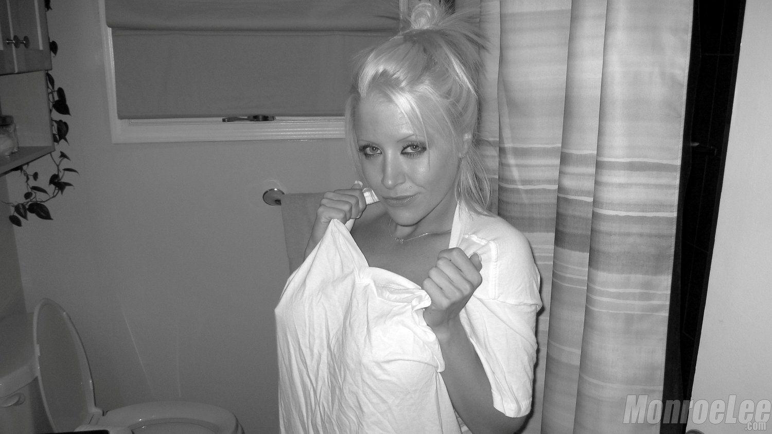 Pics Of Monroe Lee Getting Wet In Black And White