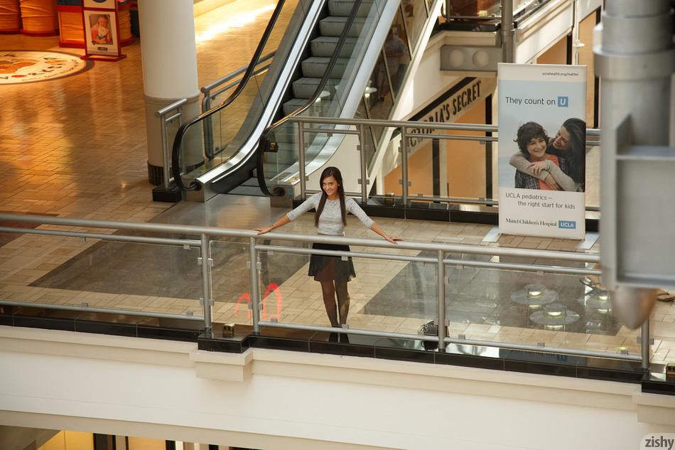 Hot coed Gia Paige gets naughty at a shopping mall #54482529