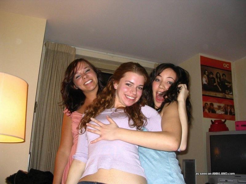 Foto di sexy amanti lesbiche che si afferrano le tette a vicenda
 #60647765