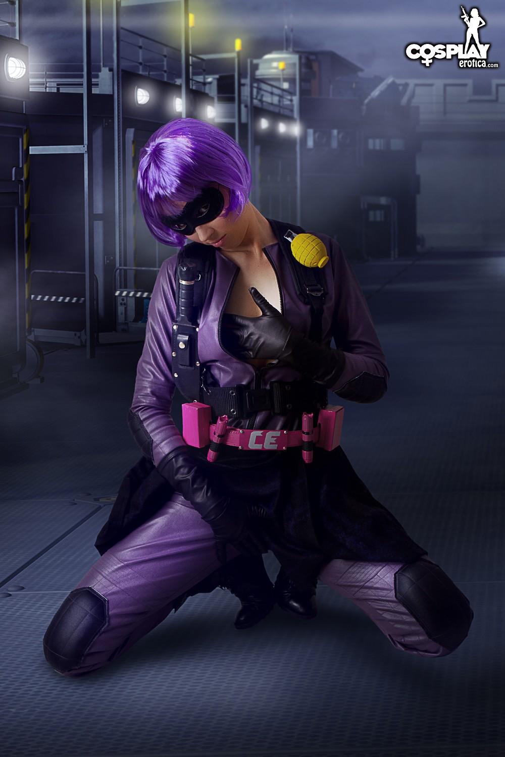 Beautiful cosplayer Stacy dresses up as Hit Girl #60007738