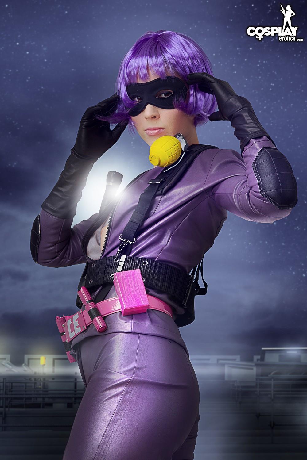 Beautiful cosplayer Stacy dresses up as Hit Girl #60007744